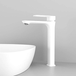 Смеситель для настольного умывальника, белый матовый, Slide, IDDIS, SLIWT01i01