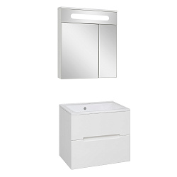 Тумба /2 ящ/подвесная/белый/раковина Прима (65см) Olivia/AQUA DE MARCO