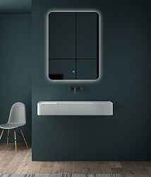 Зеркало LED VLM-3BE700 700х800 c сенсорным выключателем и диммером, , шт