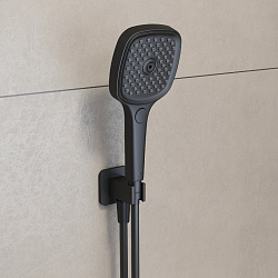 Выход для душа с держателем, латунь, черный матовый, Slide, IDDIS, SLI60BBi62