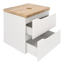 Тумба NORDIC 60 /2 ящ /правая/подвесная/белая/под столешницу/AQUA DE MARCO