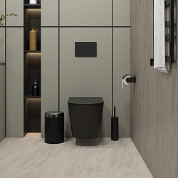 Corpa Nera Grossi/Гросси унитаз подвесной безободковый, черный матовый