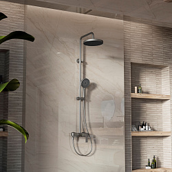 Душевая стойка VSFS-413GM с изливом, вороненая сталь, , шт