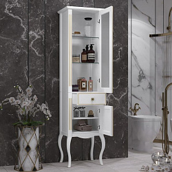 Пенал Opadiris Лаура, цвет белый с патиной, правый