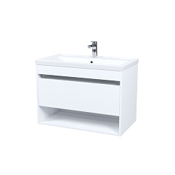 Тумба с умывальником, подвесная, с нишей, 80 см, белый, Zodiac X, IDDIS, ZDX80WNi95K подходит умыв. 