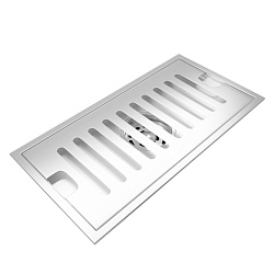 Corpa Nera Grossi/Гросси душевой трап 10х20 с сухим затвором, вертикальный выпуск, нержавеющая сталь