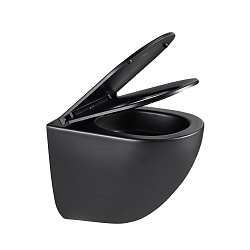 PENEDA EXPERT Комплект 3в1: Инсталляция для унитазов с кнопкой смыва BIT чёрный матовый + унитаз под